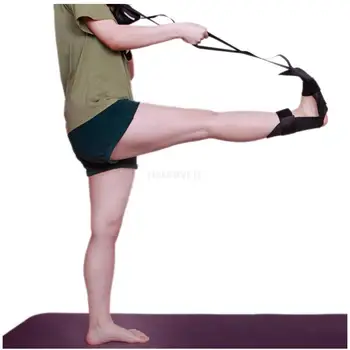 Ръчно еластичен бандаж, еластичен бандаж за йога, помощен растяжитель глезена за връзки с дизайн на протектора за фитнес треньор за йога