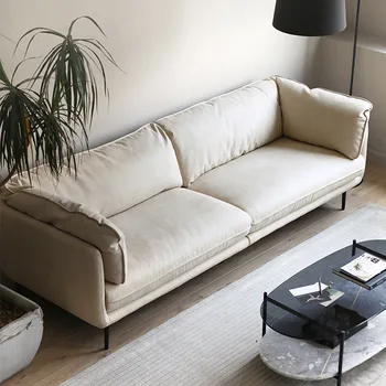 Скандинавски израз на Италианската договорна технология текстилен диван с четири ъгъла разъемными дивани кремава на цвят за всекидневната