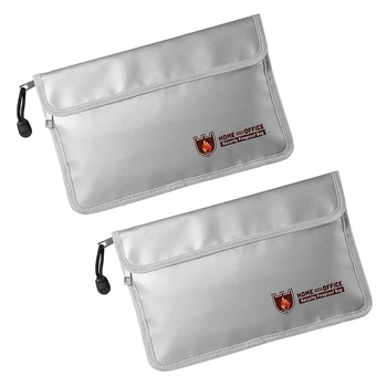 Пожаробезопасная чанта за документи PPYY-2X, водоустойчив и пожаробезопасная чанта за пари с цип, пожаробезопасная безопасна чанта за съхранение на паспорти и т.н.