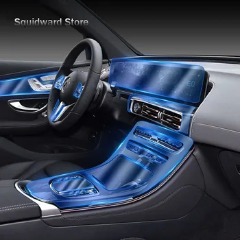 За Mercedes Benz EQC 350 400 2020-2021 Интериора на автомобила, Централна конзола TPU филм Салон Защитно Конзола Скоростна кутия фолио Ремонт fi