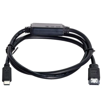 ESATA с USB C USB Кабел Type C Мъжки Хост към ESATA eSATAp Кабел за HDD Преносими КОМПЮТРИ