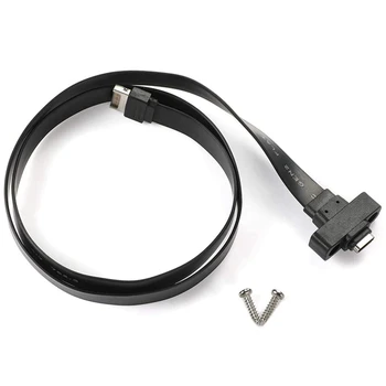 1 бр 50 см Черен удължителен кабел USB 3.1 на предния панел от тип E до тип C Gen 2 (10 gbps) Вътрешен кабел-адаптер с 2 винта
